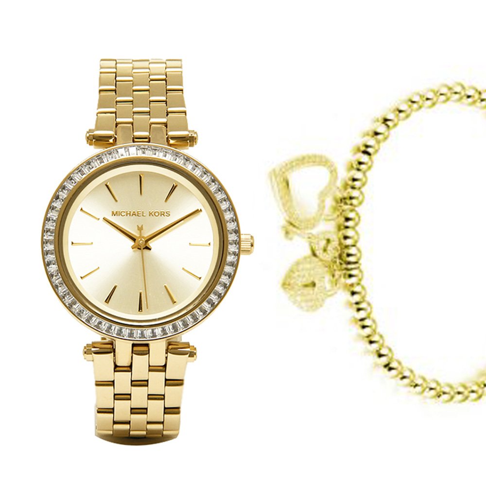 סט שעון מייקל קורס MK3365 וצמיד "מפתח הלב"