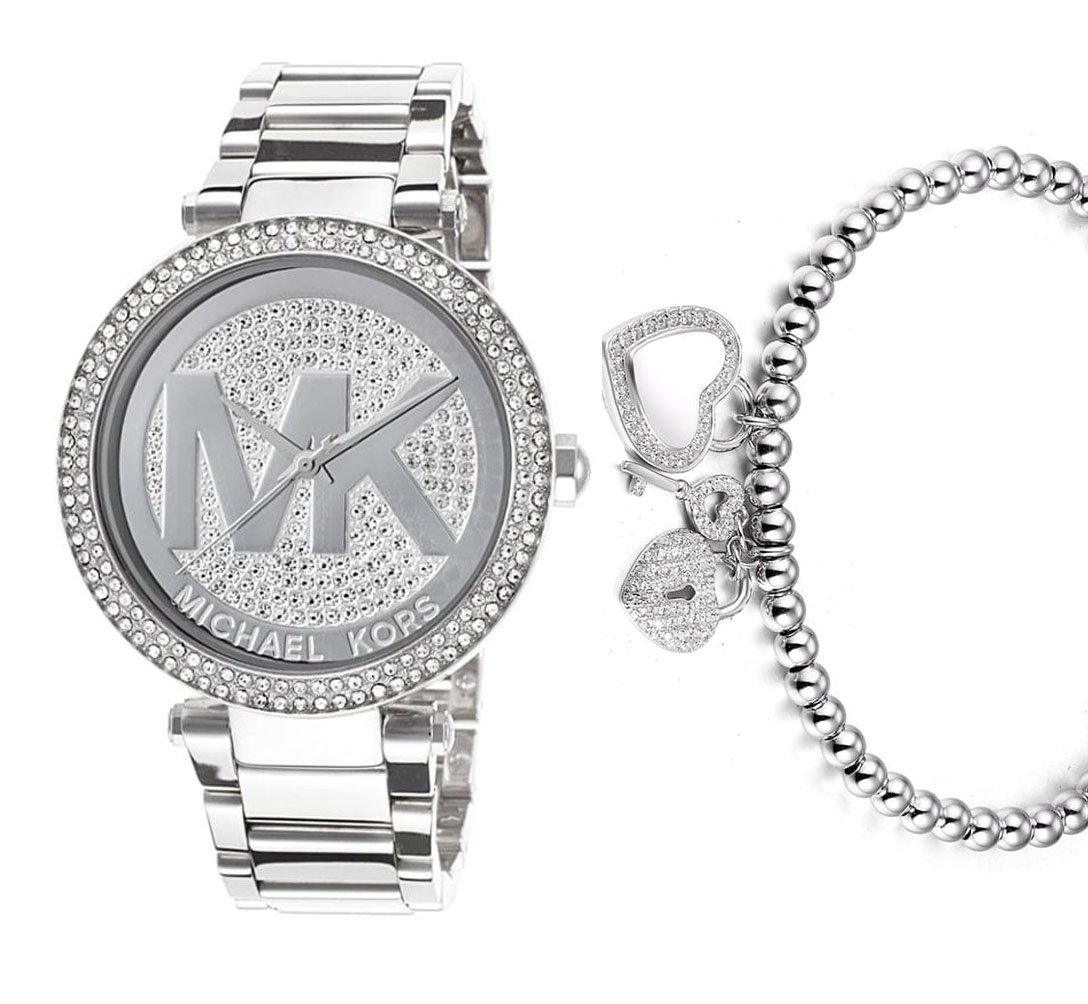 סט שעון מייקל קורס MK5925 וצמיד "מפתח הלב"