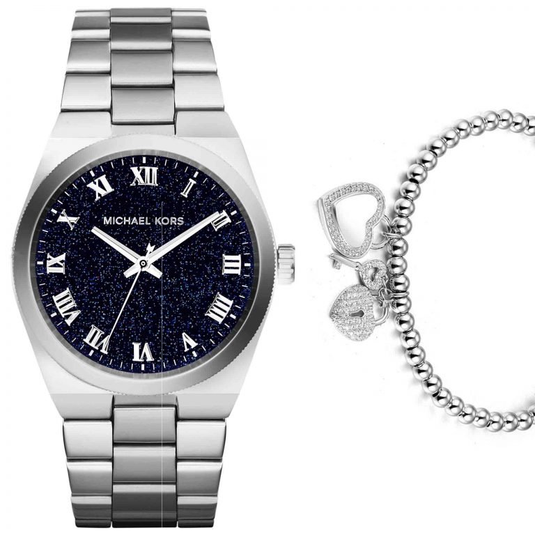 סט שעון מייקל קורס MK6113 וצמיד "מפתח הלב"