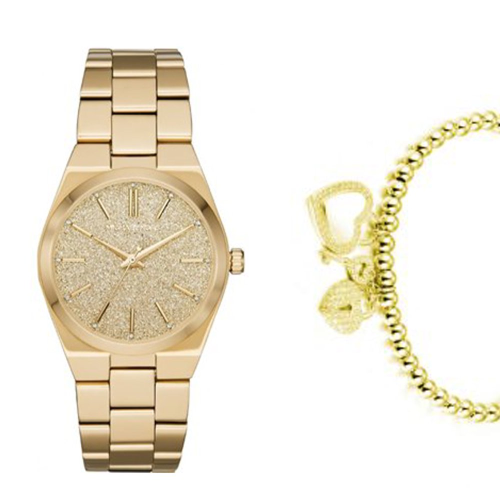 סט שעון מייקל קורס MK6623 וצמיד "מפתח הלב"