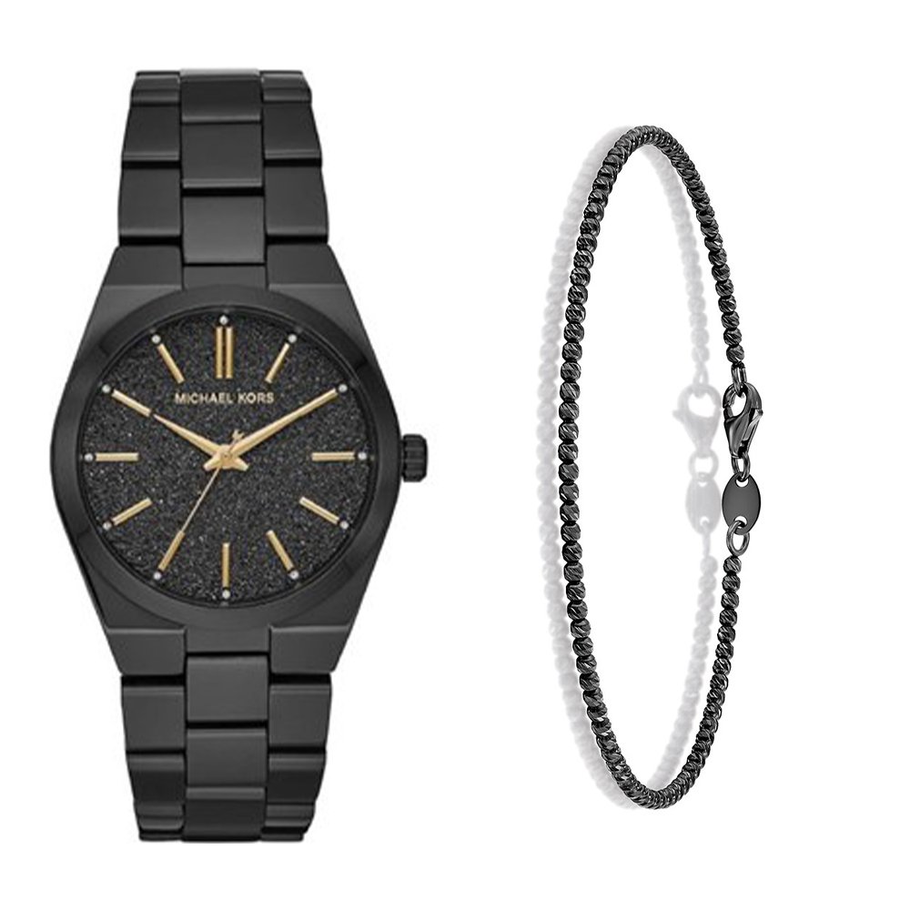 סט שעון מייקל קורס MK6625 וצמיד "חיתוך יהלום"