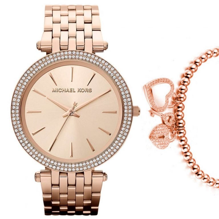 סט שעון מייקל קורס MK3192 וצמיד "מפתח הלב"
