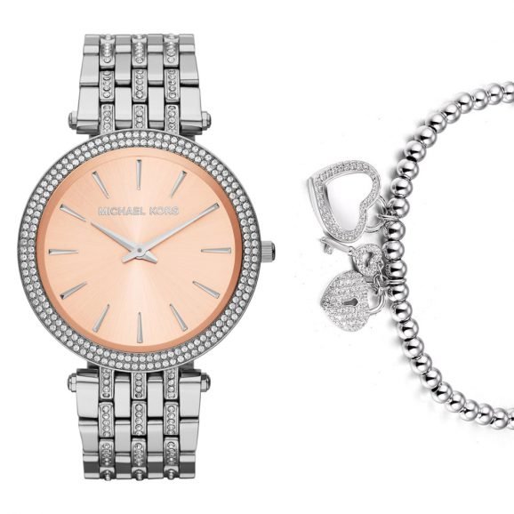 סט שעון מייקל קורס MK3218 וצמיד "מפתח הלב"